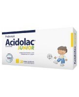 Acidolac Junior, dla dzieci od 3 lat, smak biała czekolada, 20 misio-tabletek