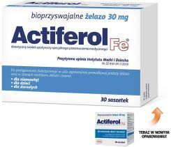 Actiferol Fe - żelazo,  30 mg, 30 saszetek