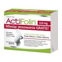 Actifolin 0,8mg,  30 tabletek + 30 tabletek Gratis