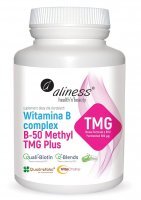 Aliness, Witamina B Complex B-50 Methyl TMG Plus, 100 kapsułek