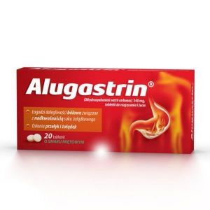 Alugastrin 340 mg, smak miętowy, do rozgryzania i żucia, 20 tabletek