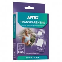 Apteo Care, Zestaw plastrów wodoodpornych transparentnych, 8 sztuk