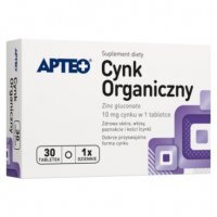 Apteo, Cynk organiczny, 30 tabletek