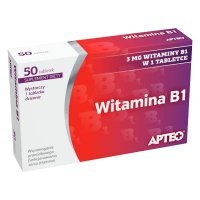 Apteo, Witamina B1 3mg, 50 tabletek