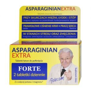 Asparginian Magnezu Potasu 50 tabletek