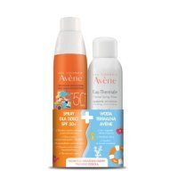 Avene Sun, Spray dla dzieci SPF 50 200ml + woda termalna Avene, 150ml