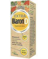 Biaron D Extra, witamina D 2000 j.m.+ dzika róża, bez czarny, rokitnik, spray, 10 ml