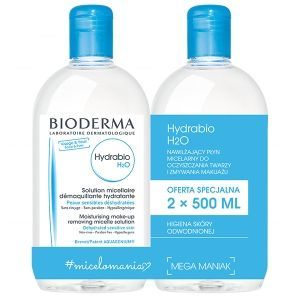 Bioderma, Hydrabio H2O, płyn micelarny do skóry odwodnionej, 2x500ml