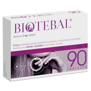 Biotebal  5mg, na włosy, 90 tabletek