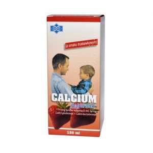 Calcium, syrop od 2 lat, smak truskawkowy, 150ml