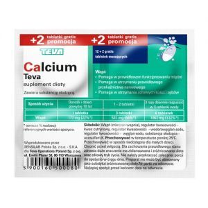 Calcium TEVA, 12+2 tabletek musujących
