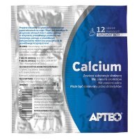 Calcium w folii, Apteo, 12 tabletek musujących