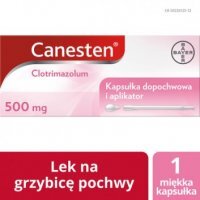 Canesten 500 mg, 1 kapsułka dopochwowa miękka + aplikator