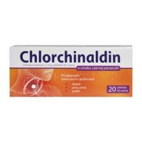 Chlorchinaldin 2mg, o smaku czarnej porzeczki, 20 tabletek do ssania