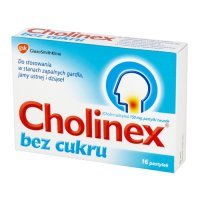 Cholinex bez cukru 16 pastylek do ssania