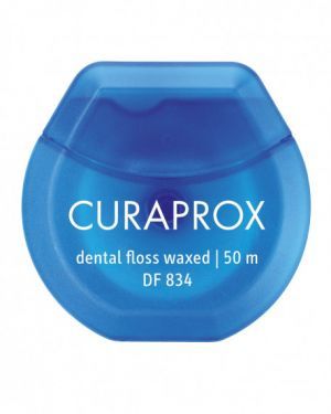 CURAPROX, nić dentystyczna miętowa, lekko woskowana, DF 834, Dental Floss, 50m