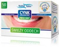 Cynk organiczny Naturtabs FreshMint, 50 tabletek