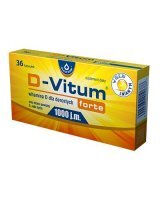 D-Vitum Forte 1000 j.m, dla dorosłych i dzieci powyżej 6 roku, 36 kapsułek