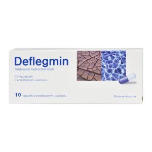 Deflegmin, 75 mg, kapsułki o przedłużonym uwalnianiu, 10 sztuk