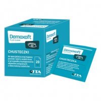 Demoxoft Plus Clean, chusteczki do specjalistycznej higieny powiek i skóry wokół oczu, 20 sztuk