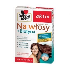 Doppelherz aktiv Na włosy + Biotyna, 30 kapsułek