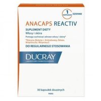 Ducray, Anacaps Reactiv - zdrowe włosy, skóra i paznokcie, 30 kapsułek