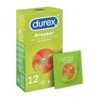 Durex Arouser, Prezerwatywy nawilżane i prążkowane, 12 sztuk