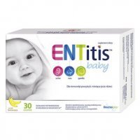 ENTitis Baby, dla niemowląt powyżej 6 miesiąca i dzieci, smak bananowy, 30 saszetek