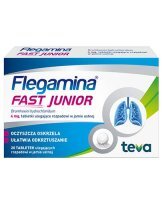 Flegamina Fast Junior, 20 tabletek ulegających rozpadowi w jamie ustnej