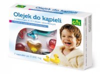 Gal, olejek do kąpieli dla dzieci z witaminami A, E i olejem wiesiołkowym, powyżej 2 lat, 7 kapsułek