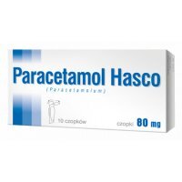 Hasco-Lek, Paracetamol 80mg, 10 czopków doodbytniczych