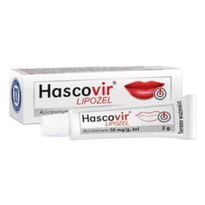 Hascovir Lipożel 50 mg/ g, żel, 3 g