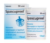 Heel, Spascupreel - łagodzi dolegliwości skurczowe w obrębie jamy brzusznej,  50 tabletek podjęzykowych