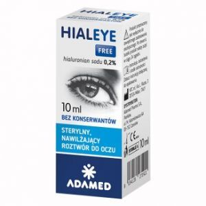 Hialeye Free 0,2%, nawilżające krople do oczu, 10 ml