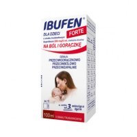 Ibufen dla dzieci Forte o smaku truskawkowym 200 mg/ 5ml, zawiesina doustna od 3 miesiąca, 100ml