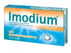 Imodium Instant 2 mg, 6 tabletek ulegających rozpadowi w jamie ustnej