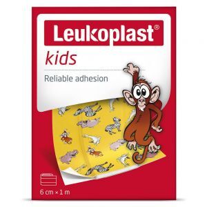 Leukoplast, Plaster Kids zwierzątka, 1 sztuka w rozmiarze 6cm x 1m