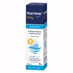 Marimer Baby, woda morska izotoniczna, spray do nosa, od urodzenia, 100 ml
