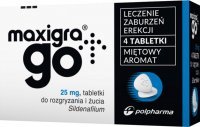 Maxigra Go 25 mg, 4 tabetki do żucia