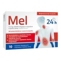 Mel 7,5mg - tabletki ulegające rozpadowi w jamie ustnej,10 sztuk