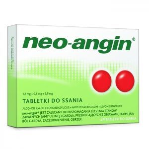 Neo-Angin z cukrem,  24 tabletki do ssania