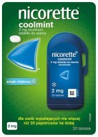 Nicorette Coolmint 2mg, 20 tabletek do ssania