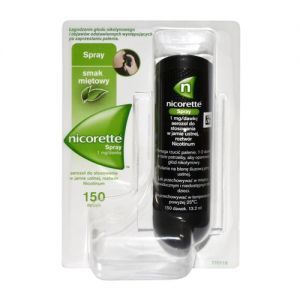 Nicorette Spray, aerozol do ust, 1 opakowanie 1mg/ dawkę, 1 dozownik (150 dawek)