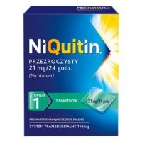 NiQuitin 21 mg/ 24 godz., plastry przezroczyste, 7 sztuk