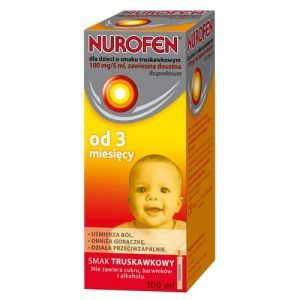 Nurofen Forte zawiesina doustna dla dzieci od 3 miesiąca o smaku truskawkowym, 100ml