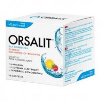 Orsalit dla dorosłych, smak cytrynowo-malinowy, 4,46 g x 10 saszetek