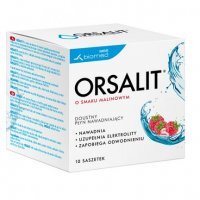 Orsalit, elektrolity od 6 miesiąca życia, 10 saszetek o smaku malinowym