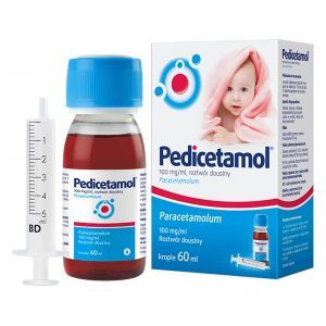Pedicetamol 100mg/ml, roztwór doustny dla dzieci i niemowląt od urodzenia, 60ml