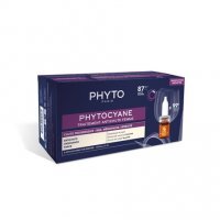 Phyto, Phytocyane Kuracja przeciw wypadaniu włosów dla kobiet - postępujące wypadanie włosów, 12 ampułek po 5ml