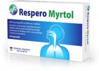 Respero Myrtol 300mg - łagodzi ostre zapalenie górnych dróg oddechowych, 20 kapsułek